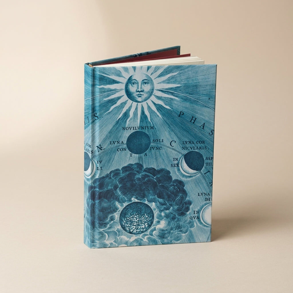 Libreta Phases Lvnae con costura francesa y pasta dura con las fases de la luna